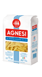 Макароны Agnesi "Penne Rigate N. 19", высший сорт