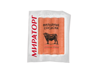 Cосиски "Филейные" мясные варёные охл. Мираторг